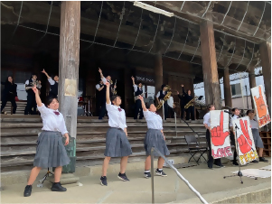 ふじ祭りでの吹奏楽部講演