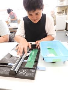 中学部キャリアアップウィーク作業生徒姿1
